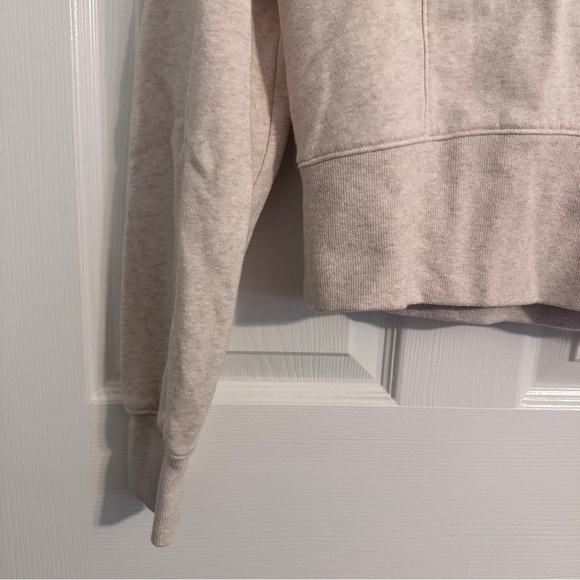 Cream Half-Zip Cropped Pullover - Picture 3 of 4